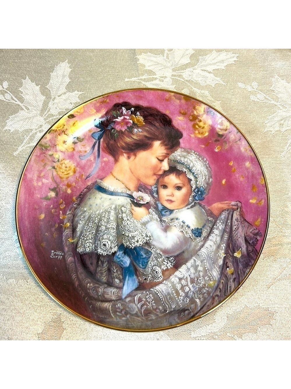 1990 cherished moments by Brenda Burke, WL Georges, fine China, Mother’s Day